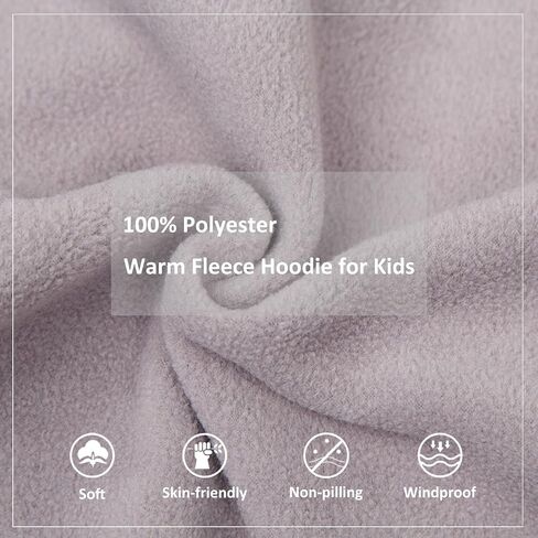 Littlespring Neutral Boys Girls Hoodies Stacke Polar Fleece Hoodies مع جيوب كاملة الرمز البريدي in Saudi Arabia