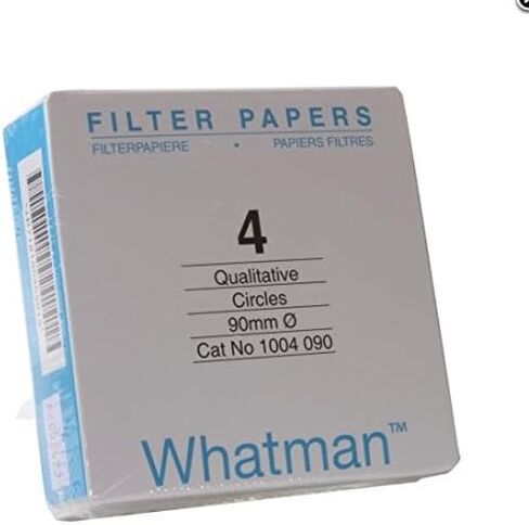 Whatman 1004-150 Quantitative Filter Paper Circles, 20-25 Micron, 3.7 s/100mL/sq inch Flow Rate, Grade 4, 150mm Diameter (Pack of 100) in Kuwait