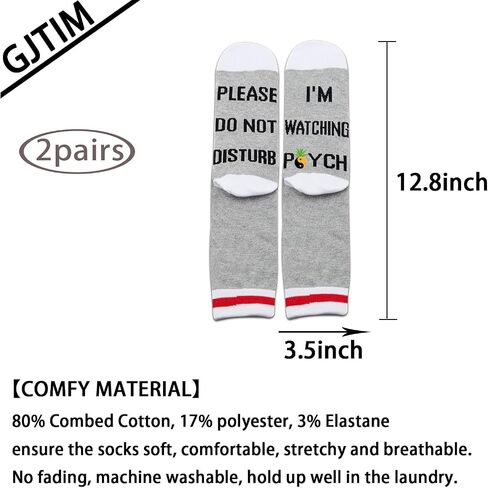 2PAIRS Novelty Detective Drama Inspired Socks Present TV Show Socks For Fans in Saudi Arabia