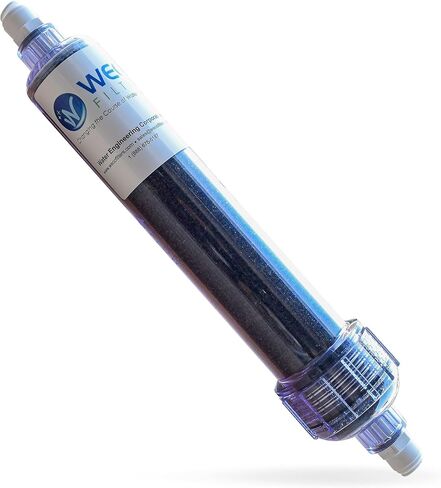 WECO Inline Color Changing Deionizing Mixed Resin for Pure and Spotless Water - High Purity Mixed Bed Resin (DI) 2 X 10 Inch Cartridge (3/8 Inch Quick Connect) in Kuwait