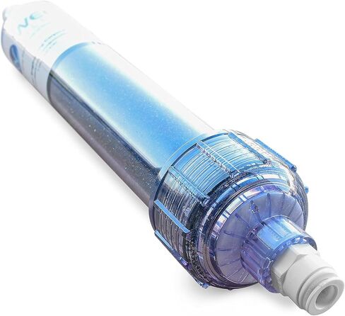 WECO Inline Color Changing Deionizing Mixed Resin for Pure and Spotless Water - High Purity Mixed Bed Resin (DI) 2 X 10 Inch Cartridge (3/8 Inch Quick Connect) in Kuwait