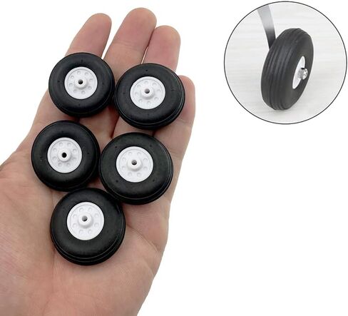 5PCS RC Airplane Light Sponge Tire with Plastic Hub for RC Plane Helicopter DIY Model Plane Wheel Replace Parts (2.25 Inch) in Kuwait