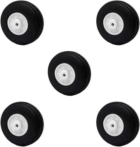 5PCS RC Airplane Light Sponge Tire with Plastic Hub for RC Plane Helicopter DIY Model Plane Wheel Replace Parts (2.25 Inch) in Kuwait