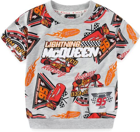 Disney Cars Lightning McQueen Boys 2 Piece Short Sleeve T-Shirt and Shorts Set for Toddler and Big Kids in Saudi Arabia