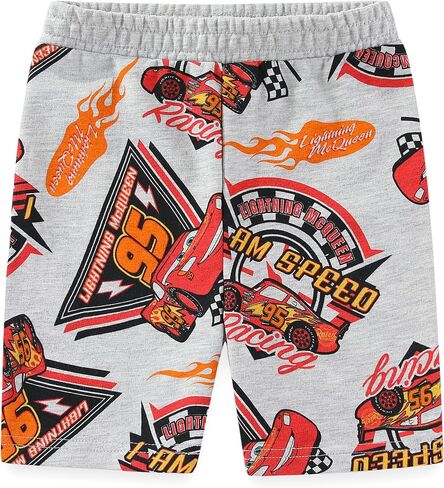Disney Cars Lightning McQueen Boys 2 Piece Short Sleeve T-Shirt and Shorts Set for Toddler and Big Kids in Saudi Arabia