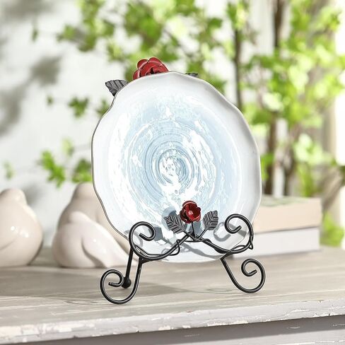 13.8" H Fleur-de-Lis Easel Stand,Metal Book Stand, Plate Holder Display Stand, Picture Frame Stand, Home Decor (Bronze) in Kuwait