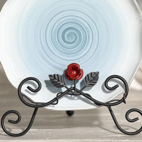 13.8" H Fleur-de-Lis Easel Stand,Metal Book Stand, Plate Holder Display Stand, Picture Frame Stand, Home Decor (Bronze) in Kuwait