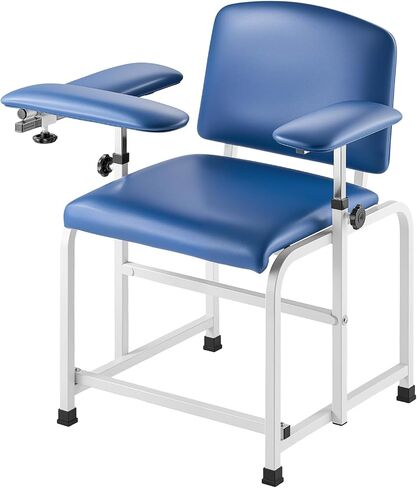 VEVOR Phlebotomy Chair, Blood Draw Chair with Adjustable Armrests and Flip Arm, 400LBS Loading Blood Drawing Medical Chair with Soft Padded Seat, Easy-to-Clean PVC Leather for Hospitals, Labs, Clinics in Saudi Arabia