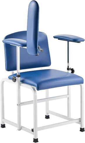 VEVOR Phlebotomy Chair, Blood Draw Chair with Adjustable Armrests and Flip Arm, 400LBS Loading Blood Drawing Medical Chair with Soft Padded Seat, Easy-to-Clean PVC Leather for Hospitals, Labs, Clinics in Saudi Arabia