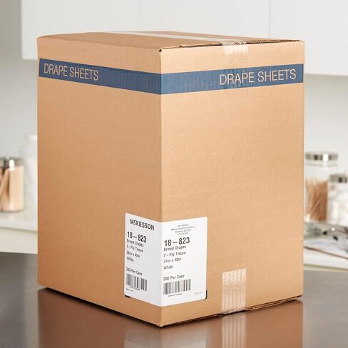 McKesson Drape Sheets, Paper Sheet Breast Drapes, 2-Ply Tissue, Disposable, 24 in x 40 in, 200 Count in Saudi Arabia