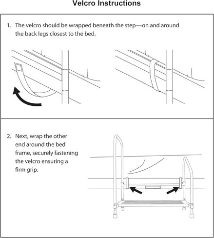 Step2Bed Bed Rails For Elderly with Adjustable Height Bed Step Stool & LED Light for Fall Prevention - Portable Medical Step Stool comes with Handicap Grab Bars making it easy to get in and out of bed in Saudi Arabia