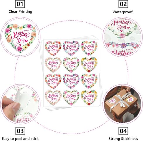 48PCS Fathers Day Stickers Label - 1.5" Happy Father's Day Envelope Seals Gift Tags Labels for Cards Gift Boxes DIY Crafts Party Decorations in Kuwait