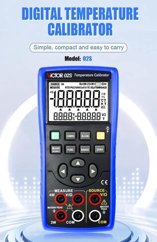 Victor/RuoShui Multifunction Calibration 02S Thermocouple Calibrator Imput and Output Source 8 Types of Thermocouple Measurement-R/S/K/E/J/T/B/N(Victor 02S) in Kuwait