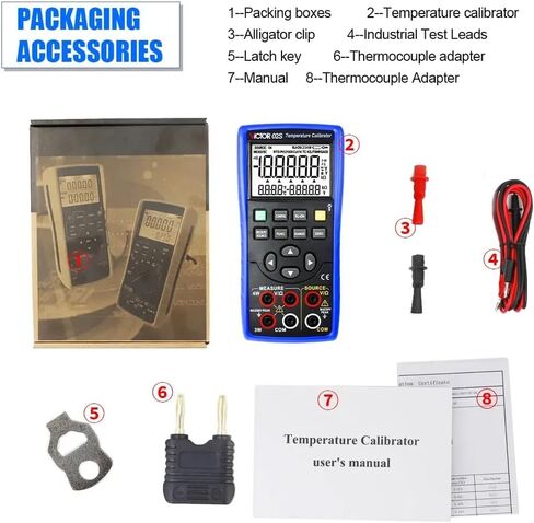 Victor/RuoShui Multifunction Calibration 02S Thermocouple Calibrator Imput and Output Source 8 Types of Thermocouple Measurement-R/S/K/E/J/T/B/N(Victor 02S) in Kuwait
