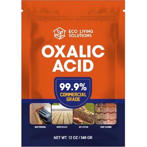 Oxalic Acid 99.9% Deck Stain Remover & Wood Stain Remover | Metal Cleaning & Rust Stain Removal - 12 Oz in Kuwait