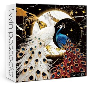 ألغاز الطاووس السحرية للبالغين 1000 قطعة ، ألغاز بانورامات جوهرة حيوانات خيالية ، لغز طاووس جميل الغموض in Kuwait