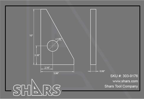 Shars 10" x 6" x 1" Precision Granite Surface Angle Plate 303-9176# in Saudi Arabia