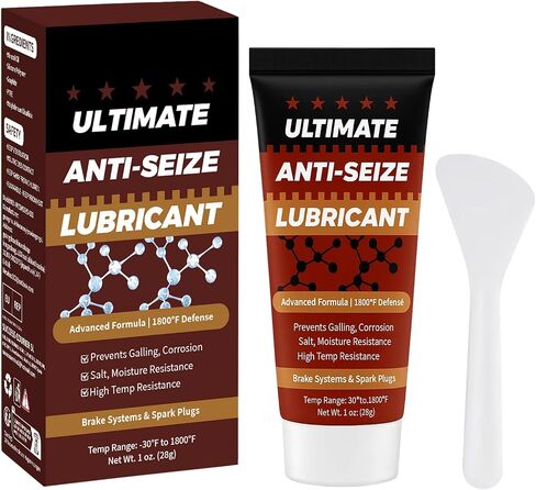 Copper Anti-Seize Thread Lubricant Spark Plug Antiseize Grease Compound for Automotive, Bolts and Nuts | High Temp Brake Parts Lubricant Grease Prevents Rust, Corrosion, Seizing - 1oz Tube (1-Pack) in Kuwait