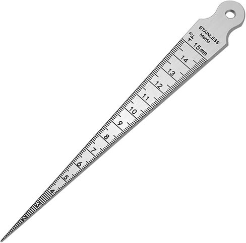 الفجوة الفجوة Caarla قياس الفولاذ المقاوم للصدأ الفولاذ مقياس الفتحة المقياس 0-15mm الفولاذ المقاوم للصدأ مقر قطره الداخلي مقياس إدراج (0-15 ملم رقيقة) in Kuwait
