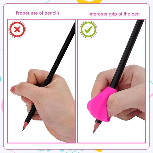 6pcs قبضة قلم رصاص على شكل أورانجوتان للأطفال ، حامل قلم رصاص ، ومساعدات في كتابة السيليكون الناعمة للأطفال ، وأداة وضع قبضة صحيحة للاستخدام المدرسي والمنزل (أخضر) in Kuwait