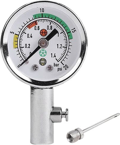 1PCS كرة السلة Barometers Portable Gauge Air Watch مع صمام إطلاق الهواء القابل للنفخ in Saudi Arabia