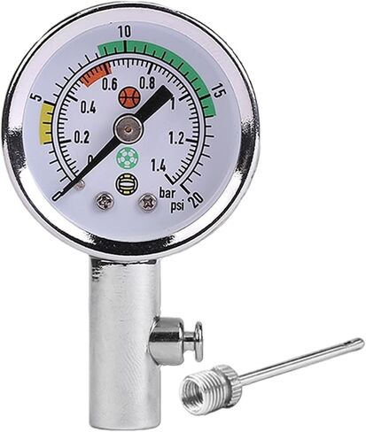 1PCS كرة السلة Barometers Portable Gauge Air Watch مع صمام إطلاق الهواء القابل للنفخ in Saudi Arabia