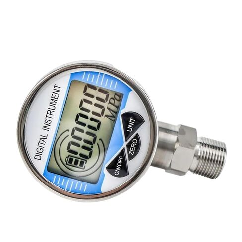 مقياس ضغط البطارية ذكي الرقمية الرقمية الفولاذ المقاوم للصدأ الإلكترونية مقياس ضغط الزيت والمياه الشاشة الرقمية 60MPa (قطر الطلب 100 مم ، 0-0.4MPa) in Kuwait