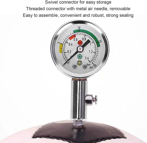 Asixxsix Ball Pressure Gauges, Air Pressure Gauges Barometer Tool Measurement for Football Soccer Volleyball Basketball and Other Sports Balls, Mechanical Needle (Basic Version) in Kuwait