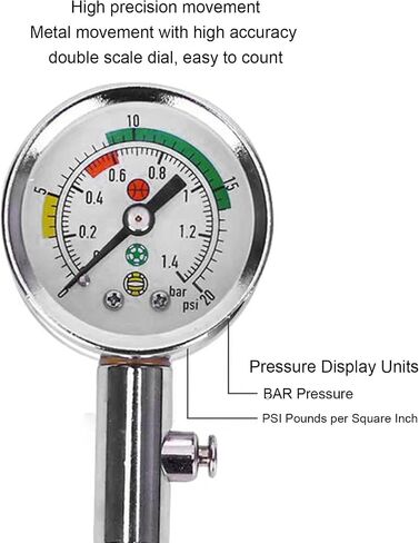 Asixxsix Ball Pressure Gauges, Air Pressure Gauges Barometer Tool Measurement for Football Soccer Volleyball Basketball and Other Sports Balls, Mechanical Needle (Basic Version) in Kuwait