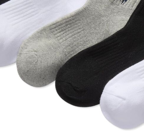 Polo Boys Solid Quarter Crew 6 Pair Pack, White Assorted, Kids 2-4 in Saudi Arabia