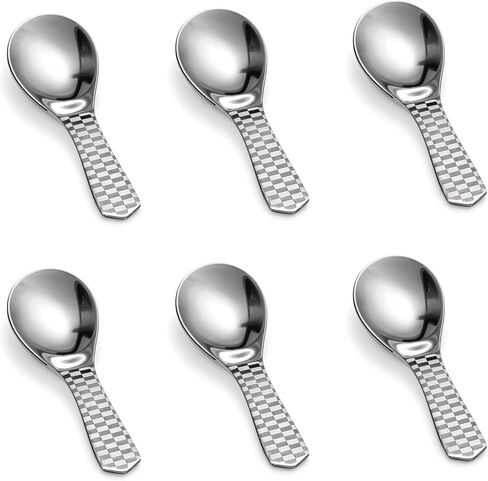 Kitchen Expert - Stainless Steel Masala Spoons | Heavy Guage | Mini Spoons for Tea/Sugar | Spices Spoon for Kitchen | for Small Containers | Spoon for Masala Dabba | Set of 6 | Silver Color in Saudi Arabia