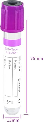 Vacutainer Blood Collection Tubes 5ml Plain Tube Vacuum Collecting Lab Tube for Lab Test Tubes Pet Animals Veterinary 100 Pcs Wrap Packaging in Kuwait