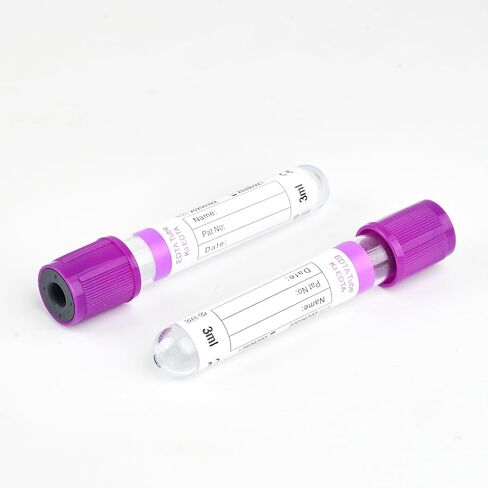 Vacutainer Blood Collection Tubes 5ml Plain Tube Vacuum Collecting Lab Tube for Lab Test Tubes Pet Animals Veterinary 100 Pcs Wrap Packaging in Kuwait