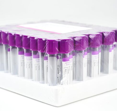 Vacutainer Blood Collection Tubes 5ml Plain Tube Vacuum Collecting Lab Tube for Lab Test Tubes Pet Animals Veterinary 100 Pcs Wrap Packaging in Kuwait