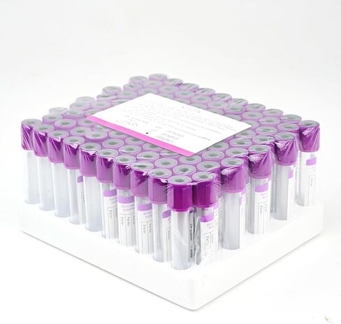 Vacutainer Blood Collection Tubes 5ml Plain Tube Vacuum Collecting Lab Tube for Lab Test Tubes Pet Animals Veterinary 100 Pcs Wrap Packaging in Kuwait