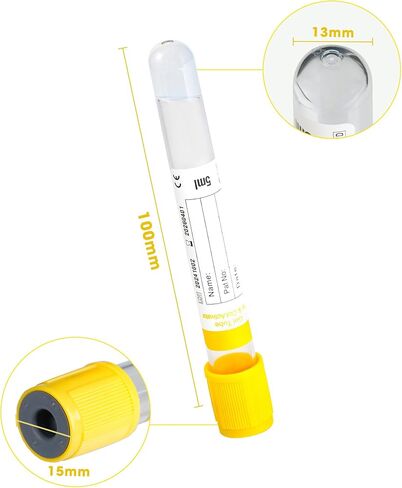 Vacutainer Blood Collection Tubes 10ml Lab Vacuum Plain Tube for Pet Animals Veterinary Lab Supplies 100 Pcs Wrap Packaging in Kuwait
