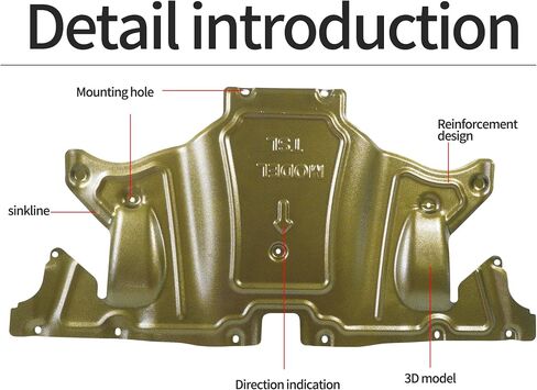 Front Skid Plate Fits for Tesla Model 3 2017-2024 for Tesla Model Y 2020-2024 Guard Plate Under Engine Guard Cover Chassis Protects The Bottom Battery 2018 2019 2020 2021 2022 2023 in Kuwait