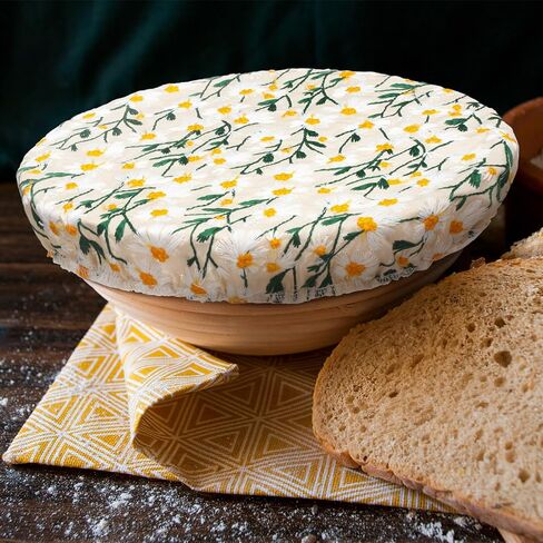 Patelai 10 Pcs Bowl Covers Reusable in 5 Size Stretch Cloth Fabric Bowl Covers Elastic Food Storage Covers Bread Sourdough Lids for Proofing Food Fruits Leftover(Stylish Style) in Kuwait