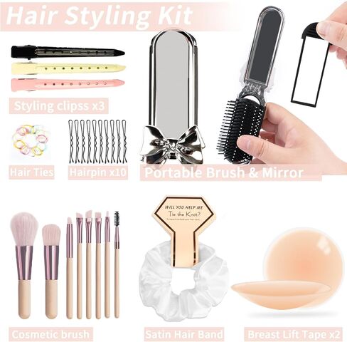 Women's Emergency Kit for Weddings - Survival Set With Makeup Bag, 36 Pc Essential Items for Brides Daily in Kuwait