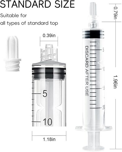 20ml Luer Lock Syringe without Needle - 20cc Plastic Syringes, Sterile, Individually Sealed, Pack of 20 in Kuwait
