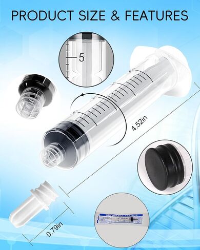 20ml Luer Lock Syringe without Needle - 20cc Plastic Syringes, Sterile, Individually Sealed, Pack of 20 in Kuwait