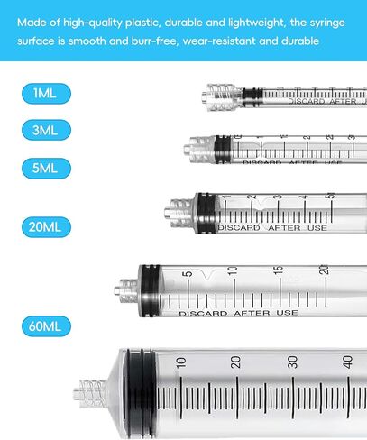 20ml Luer Lock Syringe without Needle - 20cc Plastic Syringes, Sterile, Individually Sealed, Pack of 20 in Kuwait