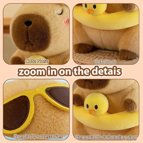 لطيف عيد ميلاد سعيد Capybara Plush Soft Capybara حشو حيوان Kawaii Capybara Plushie حشو ألعاب هدية للأطفال 13 بوصة in Kuwait