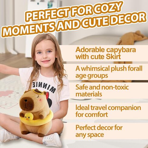 لطيف عيد ميلاد سعيد Capybara Plush Soft Capybara حشو حيوان Kawaii Capybara Plushie حشو ألعاب هدية للأطفال 13 بوصة in Kuwait