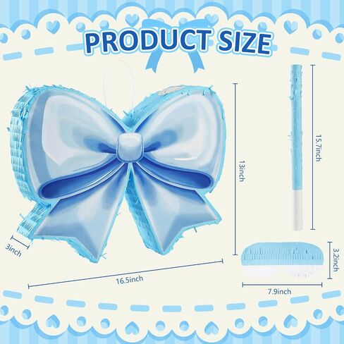 Pink Bow Piñata حفلة عيد ميلاد زخرفية Tie Bow Tie Piñata مع عظمى العصبية والخفافيش للبنات أطفال الأوزان الوردية ديكورات حفلة عيد ميلاد (صغيرة الحجم 16.5 "x13" x3) in Kuwait