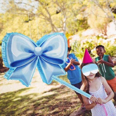 Pink Bow Piñata حفلة عيد ميلاد زخرفية Tie Bow Tie Piñata مع عظمى العصبية والخفافيش للبنات أطفال الأوزان الوردية ديكورات حفلة عيد ميلاد (صغيرة الحجم 16.5 "x13" x3) in Kuwait