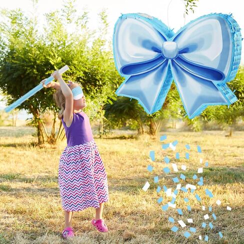 Pink Bow Piñata حفلة عيد ميلاد زخرفية Tie Bow Tie Piñata مع عظمى العصبية والخفافيش للبنات أطفال الأوزان الوردية ديكورات حفلة عيد ميلاد (صغيرة الحجم 16.5 "x13" x3) in Kuwait
