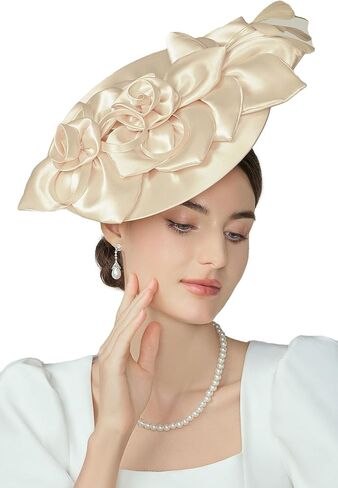 BABEYOND Fascinators Hats for Women - Kentucky Tea Party Derby Hats Flower Church Pillbox Hat for Cocktail Wedding in Kuwait