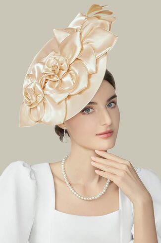 BABEYOND Fascinators Hats for Women - Kentucky Tea Party Derby Hats Flower Church Pillbox Hat for Cocktail Wedding in Kuwait