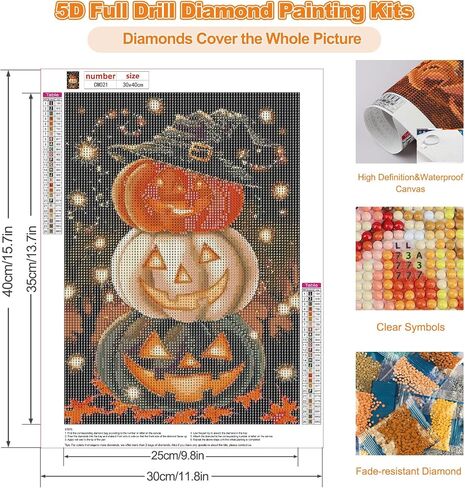 CEOVR Halloween Diamond Art Kits للبالغين ، وهي هيكل عظمي من النقاط الماس في هيكل عظمي 5D Cloy Diy Skull GEM ART ، CHALE CARTS KITS DICT for Home Office 12x16in in Saudi Arabia